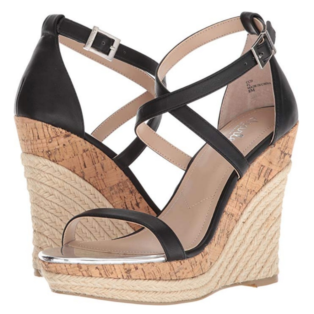 NIB Charles David BLK Wedges SZ 8.5